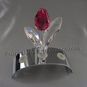 Swarovski Crystal SCS 2004 Limited Edition Pink Tulip With Display Stand